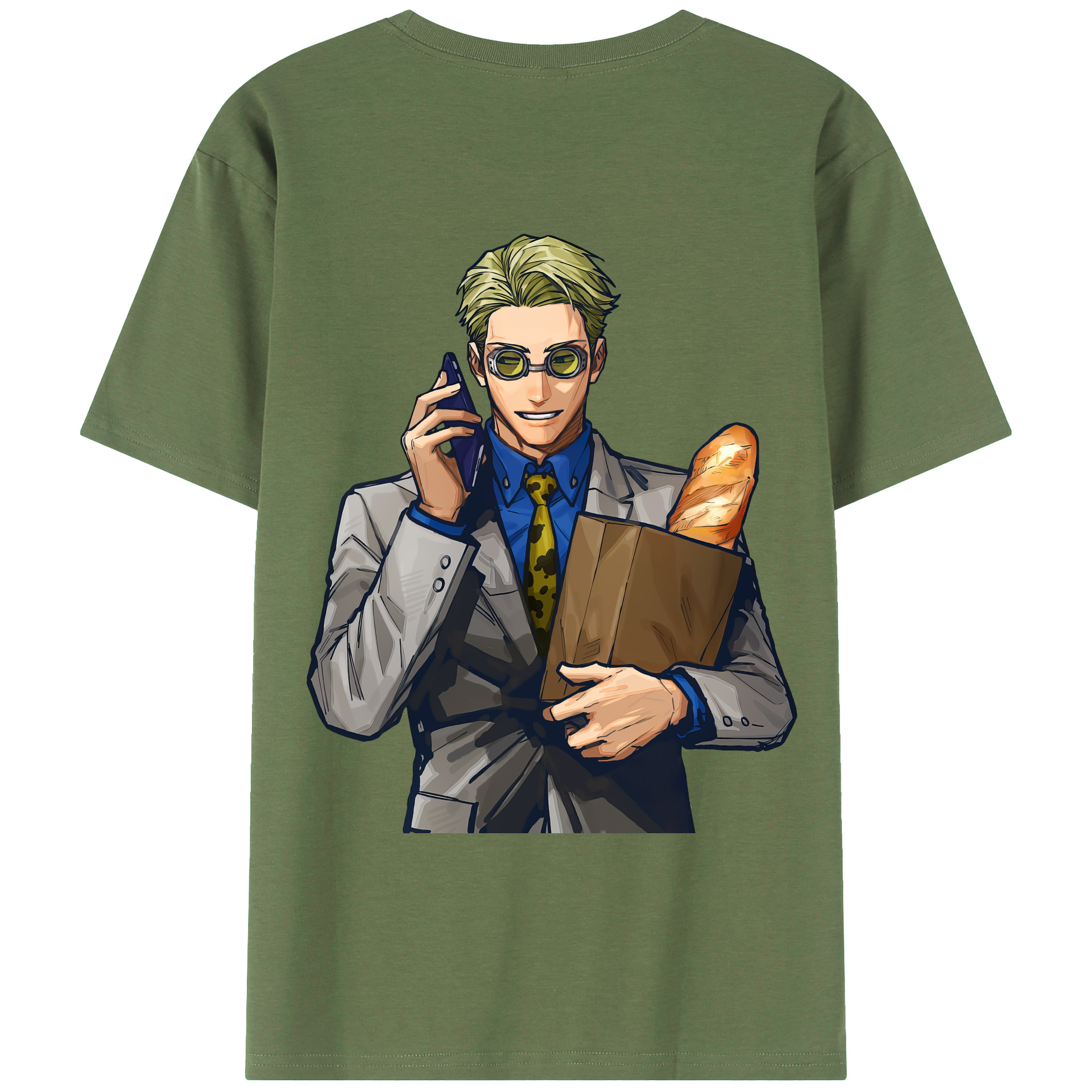 （画像用） 呪術廻戦 Jujutsu Kaisen 綿100％ メンズ半袖Tシャツ（バックプリント） 通気性